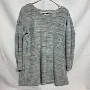 J. Jill Charcoal Heather Long Sleeve Tunic